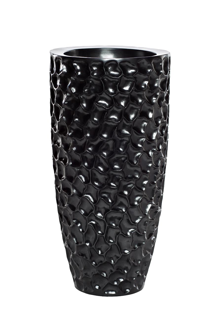 Кашпо жемчужно-черное 1