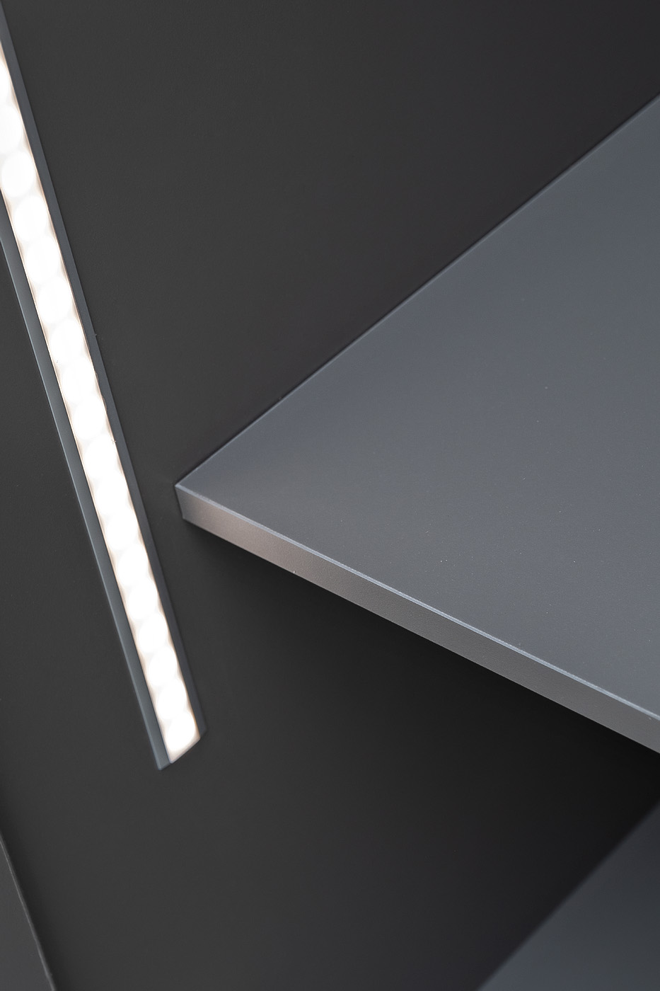 Шкаф-пенал Альто(Alto) с вешалкой цвет серый кобальт 5