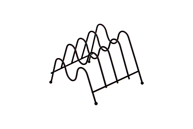 Подставка для тарелок на 4 шт черная 1