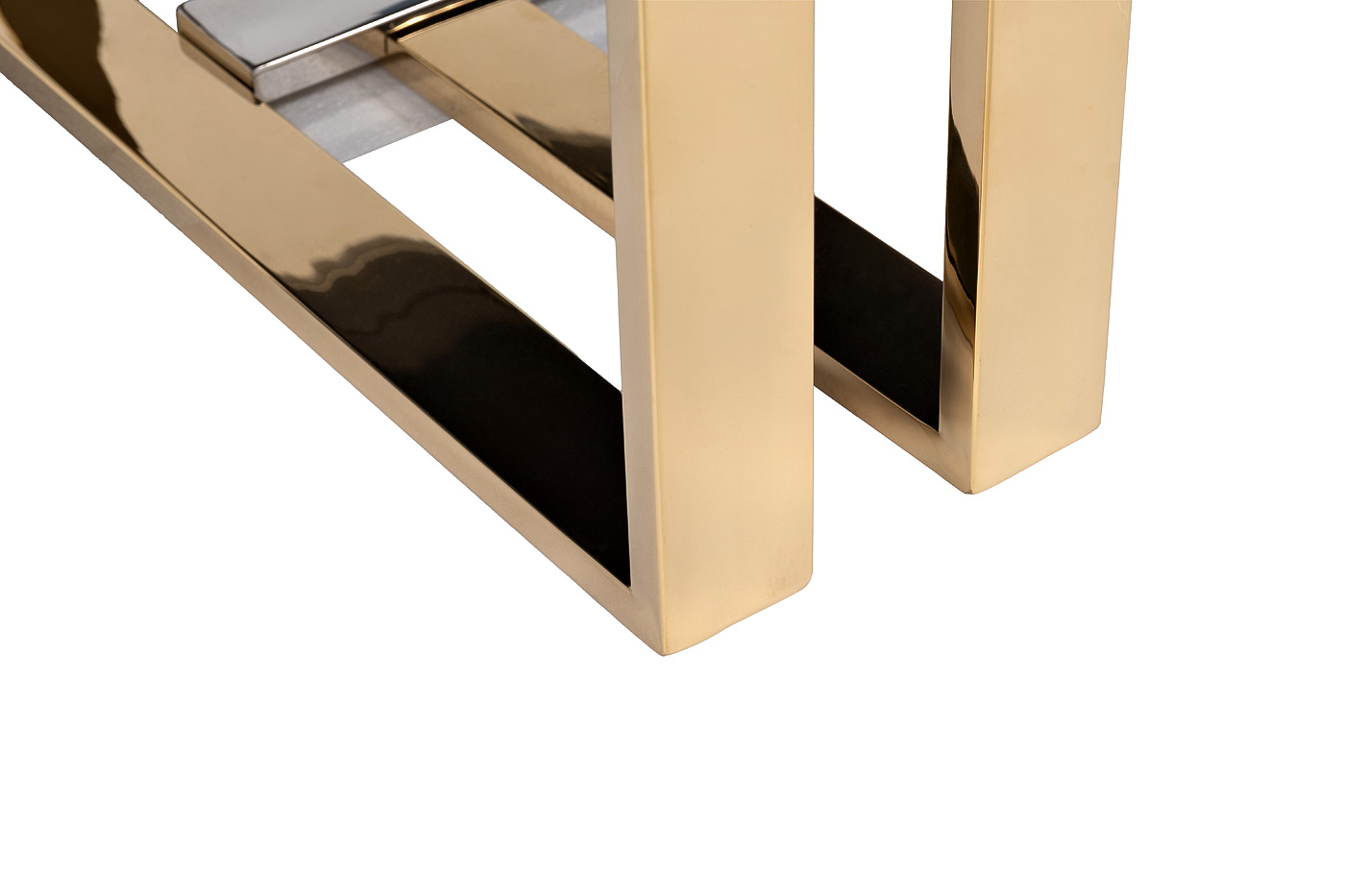 Стол журнальный черное стекло/хром/золото 5