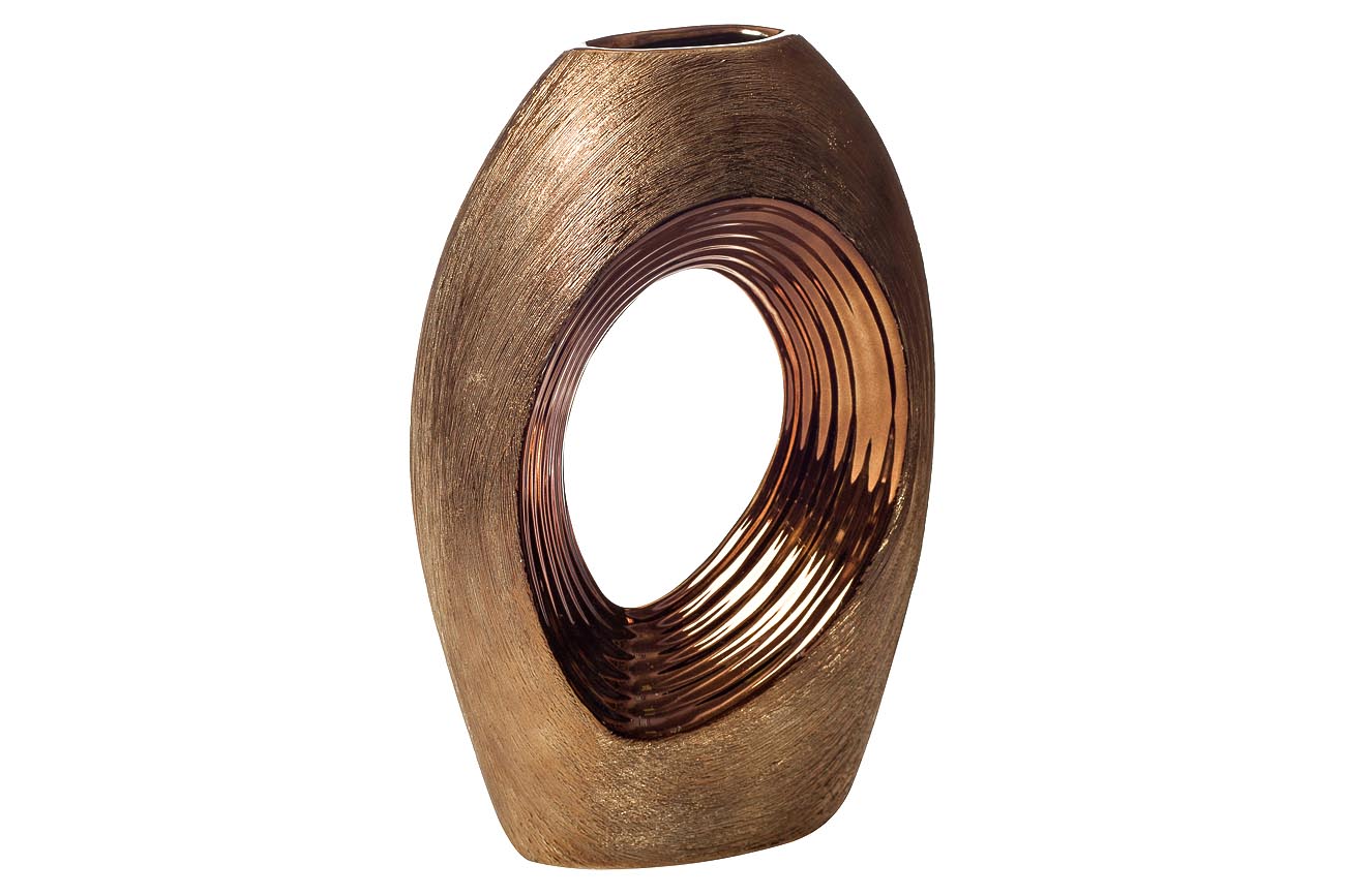 Ваза керамическая декоративная (золотая) 1