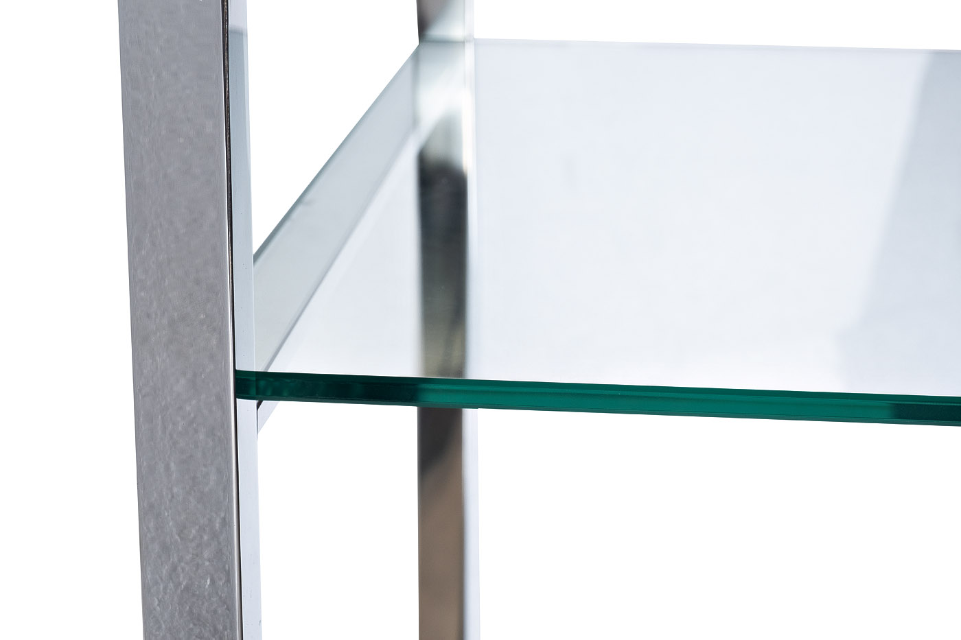 Стеллаж «Полусфера» прозр.стекло/хром 4