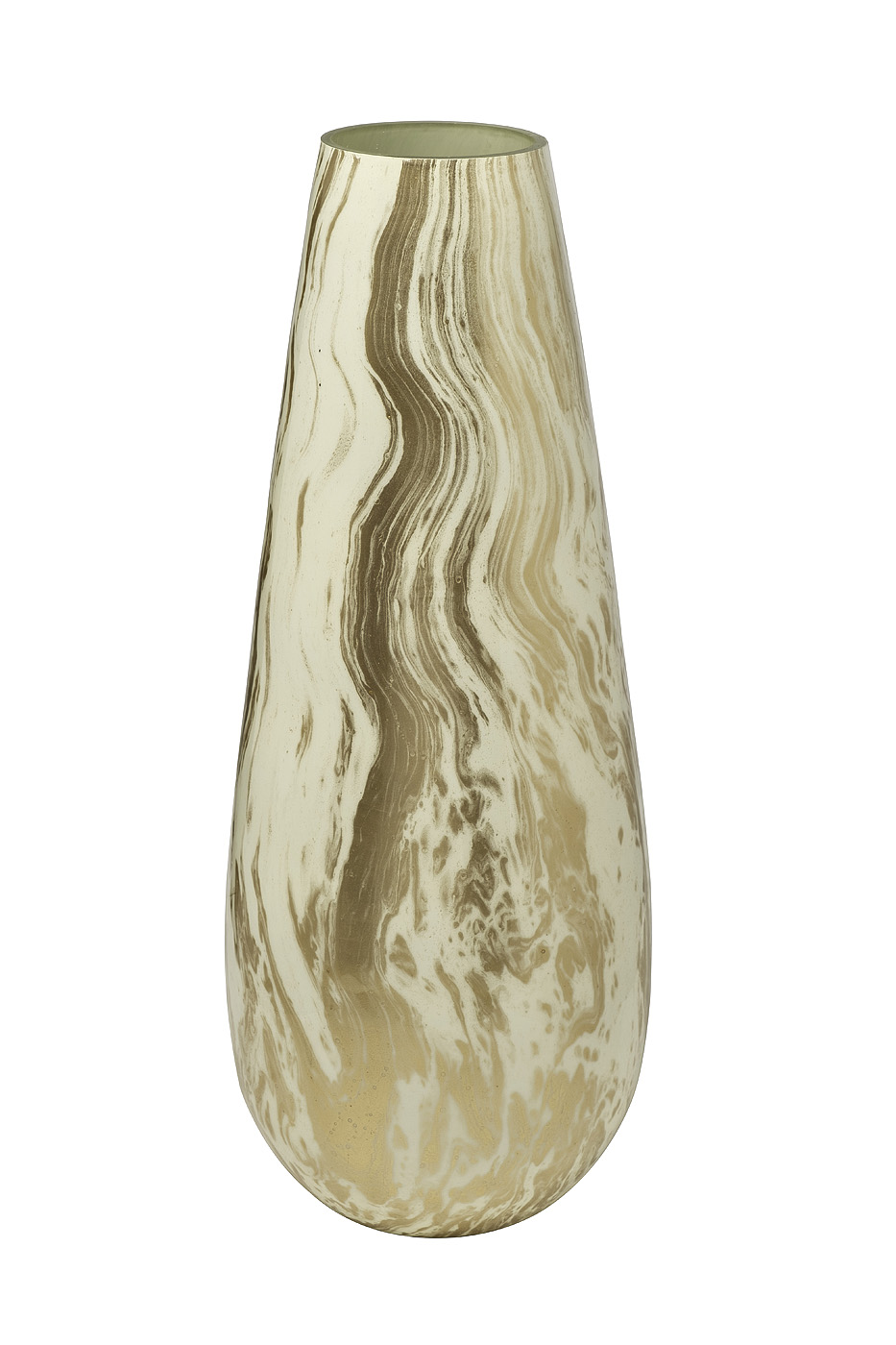 Ваза стеклянная золотисто-бежевая 1