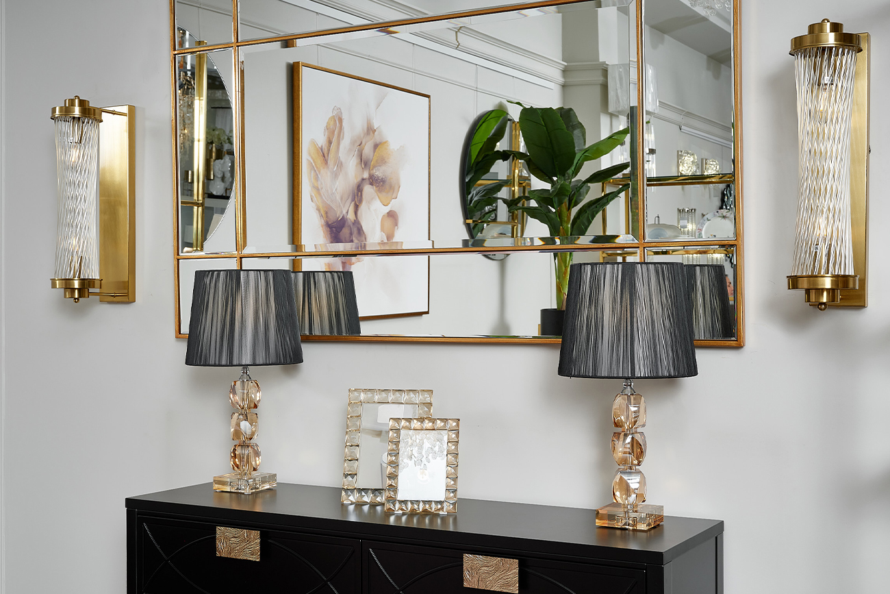 Бра стеклянное (латунь) 4