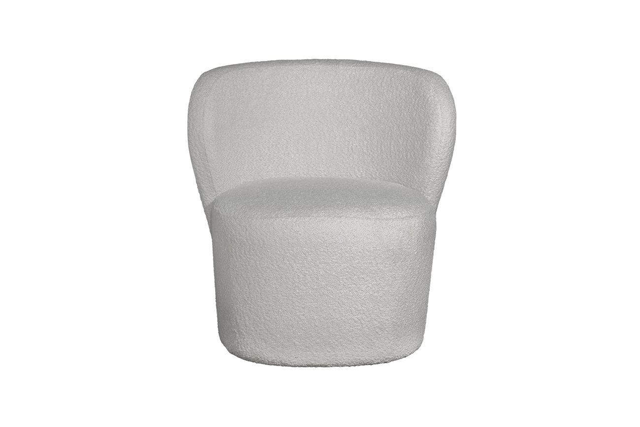 Кресло букле белое 1