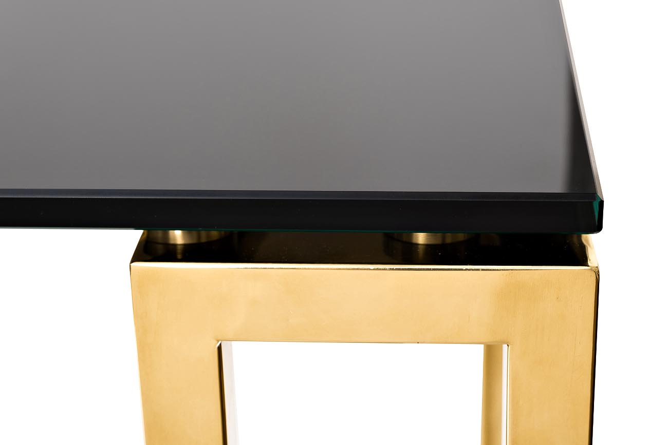 Консоль черное стекло/золото 4