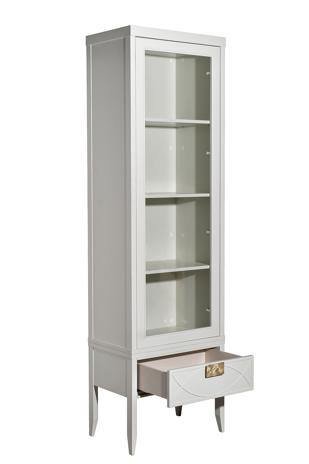 Тумбочка прикроватная с ящиком бежевая 10