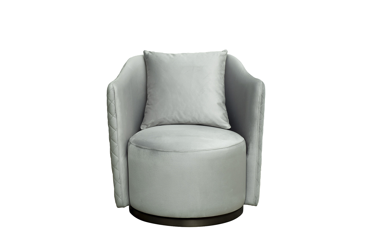 Кресло Верона(Verona) вращающееся велюровое мятное/бронза 1