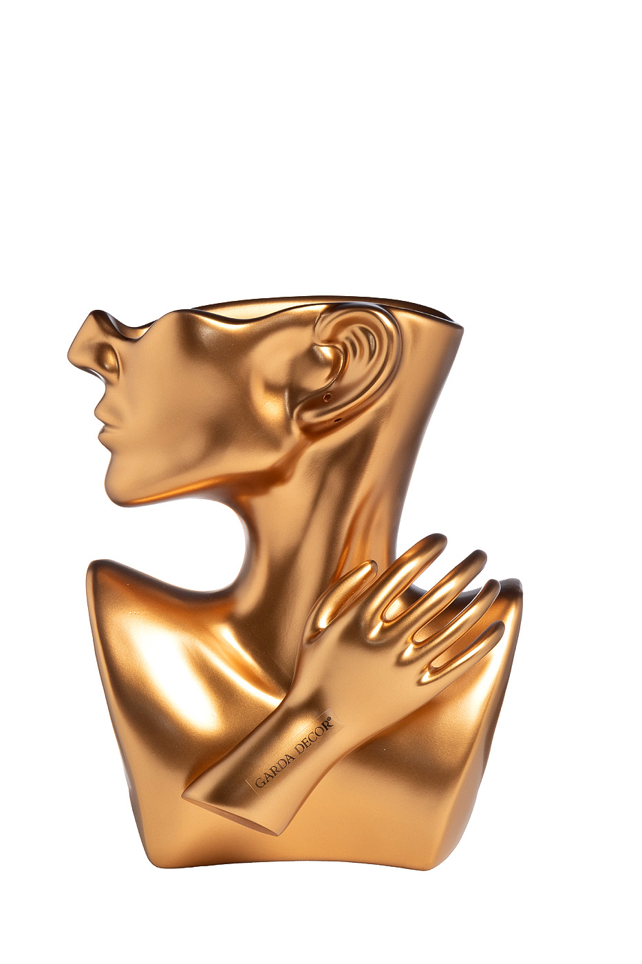 Кашпо «Женский профиль» золотой 1