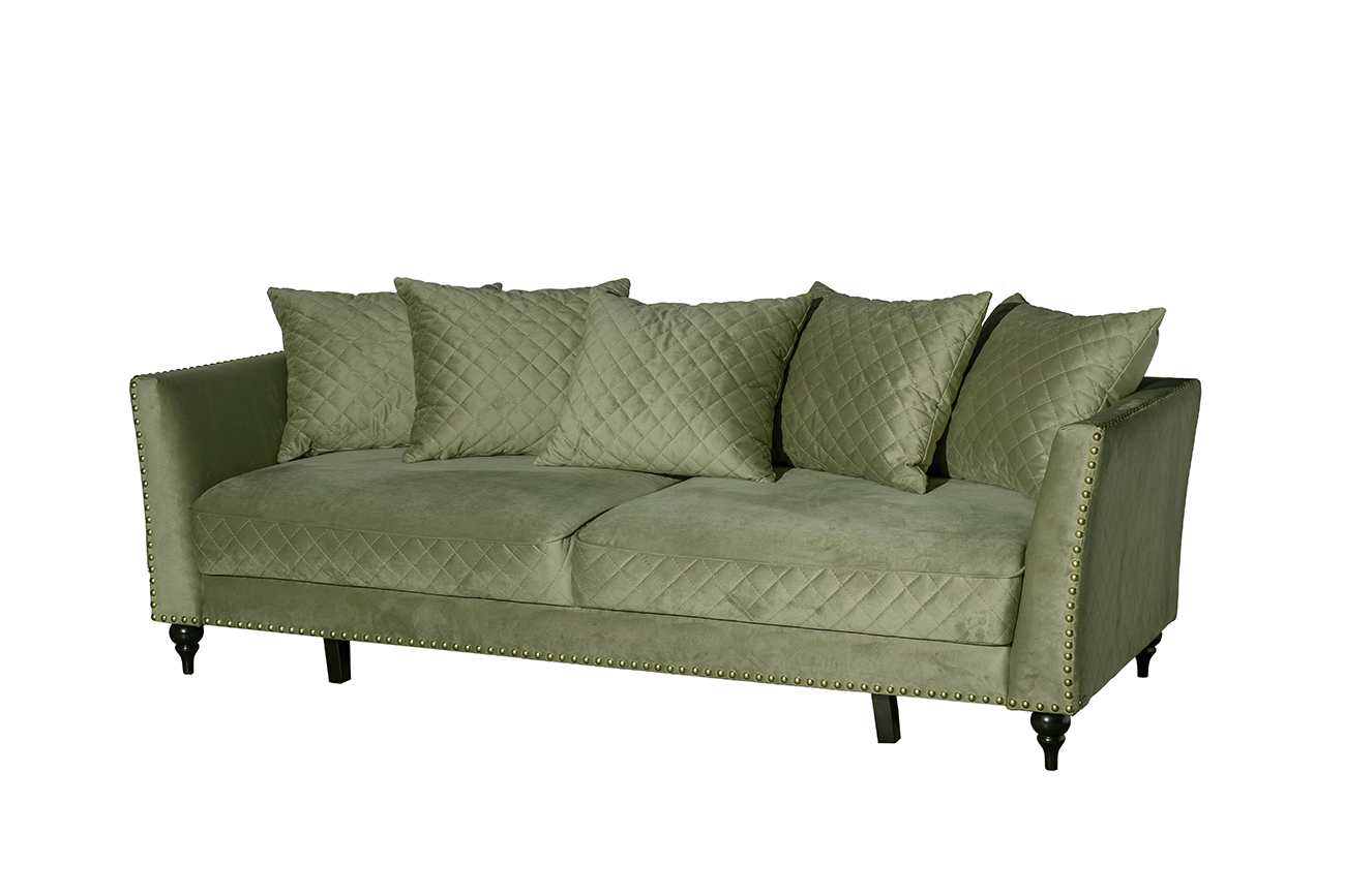 Диван Sorrento 230 трехместный раскладной оливковый 2