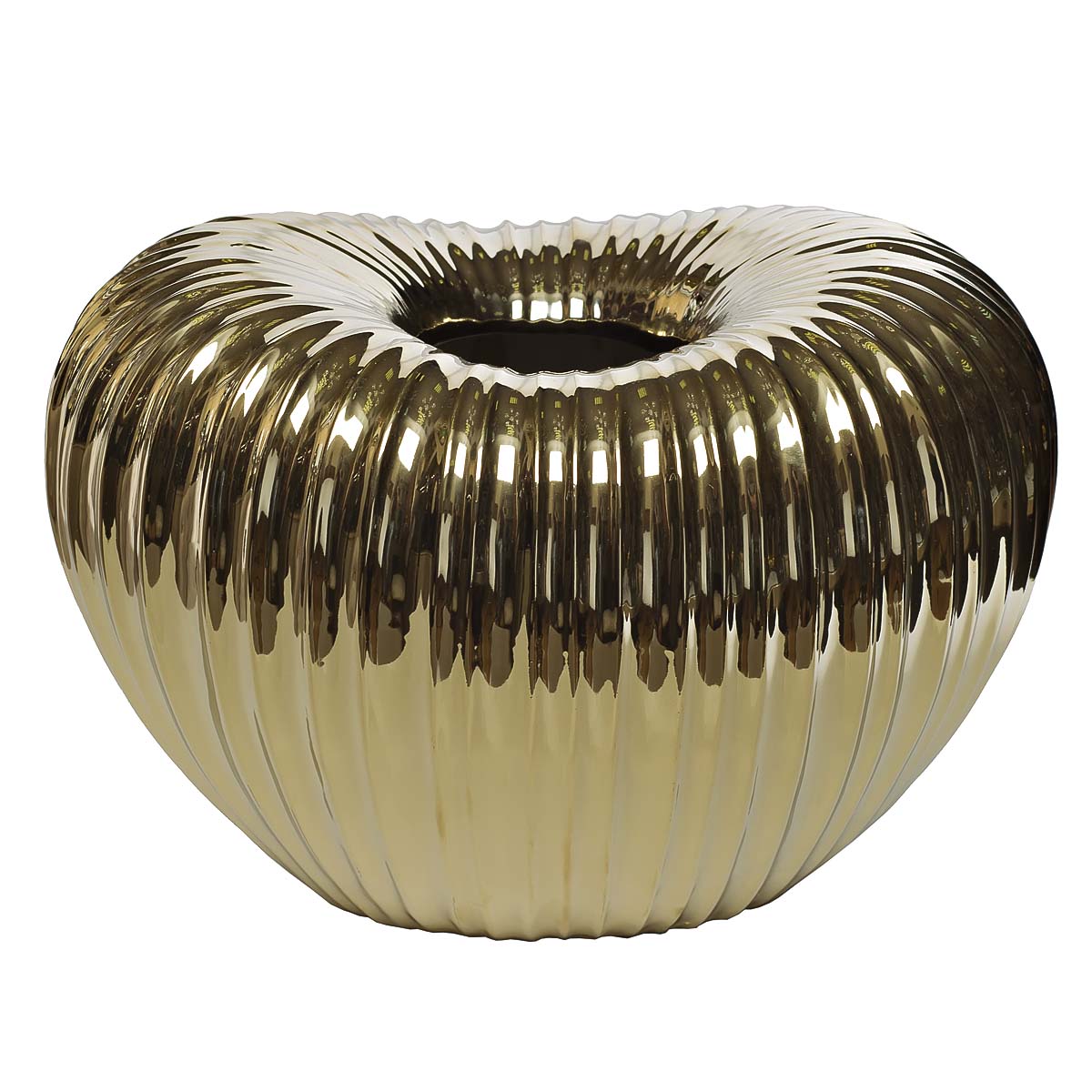 Ваза керамическая золотая 1