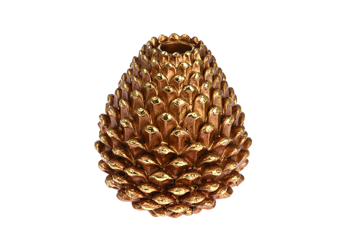 Подсвечник «Шишка» золотой 1
