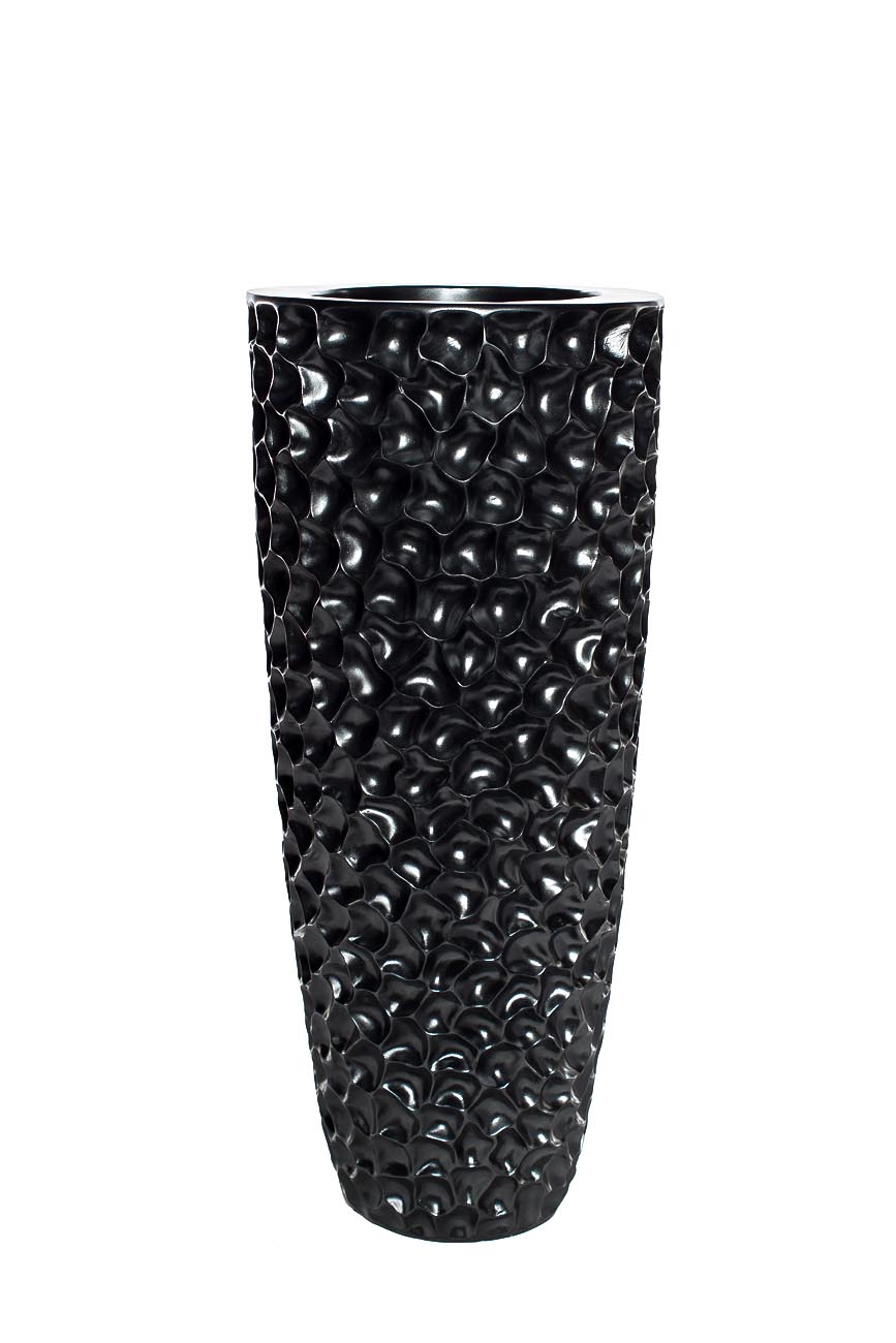 Кашпо жемчужно-черное 1