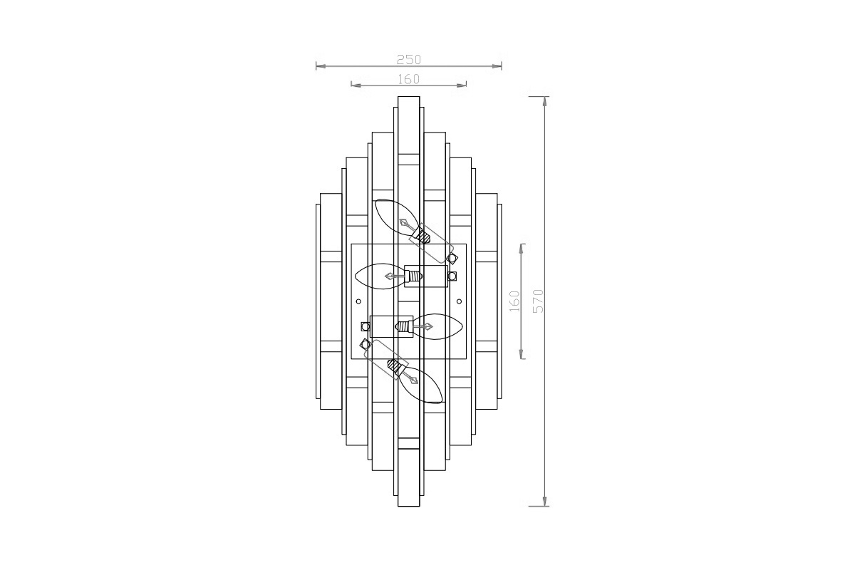 Бра стеклянное (золото) 3
