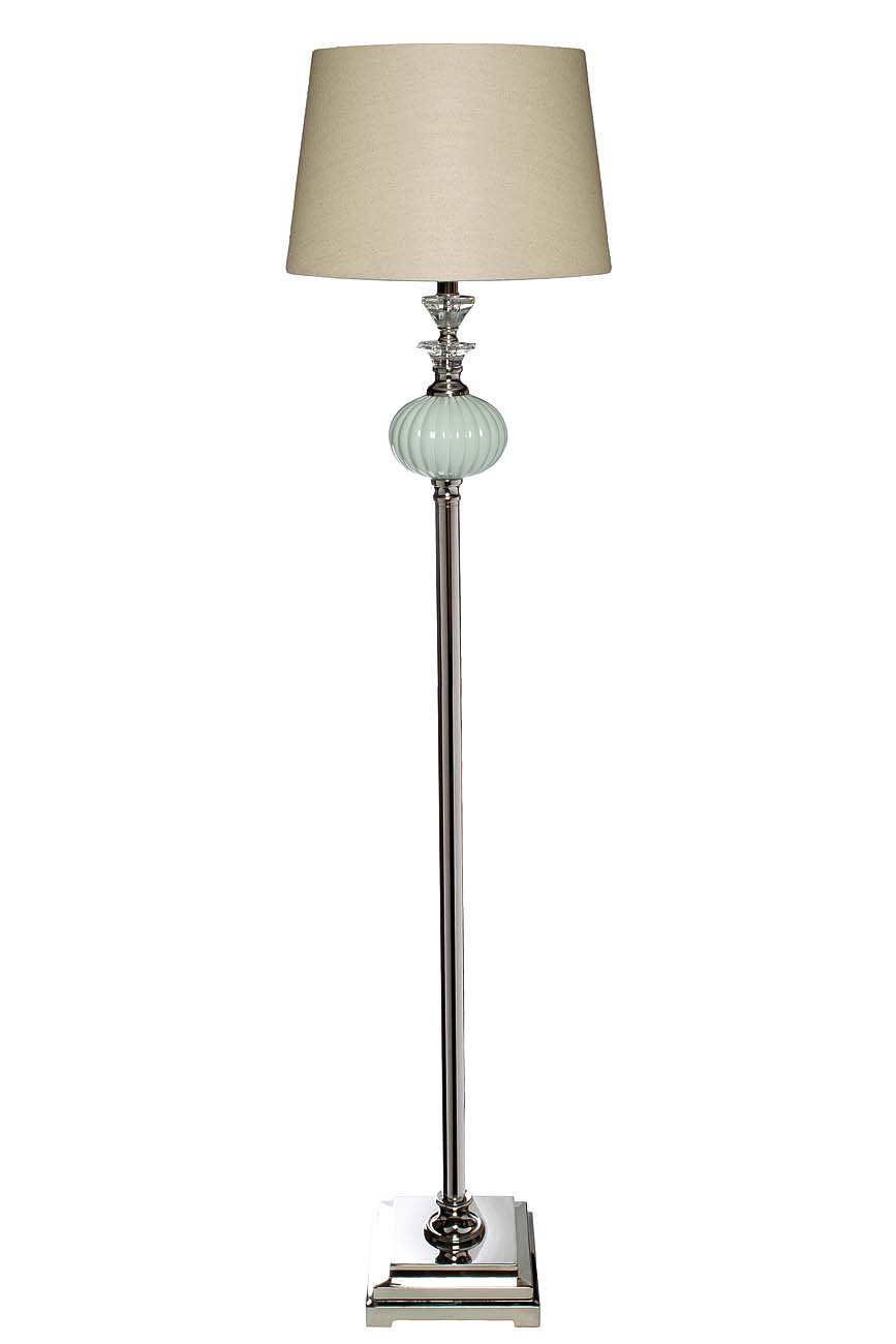 Торшер с бежевым плафоном 1