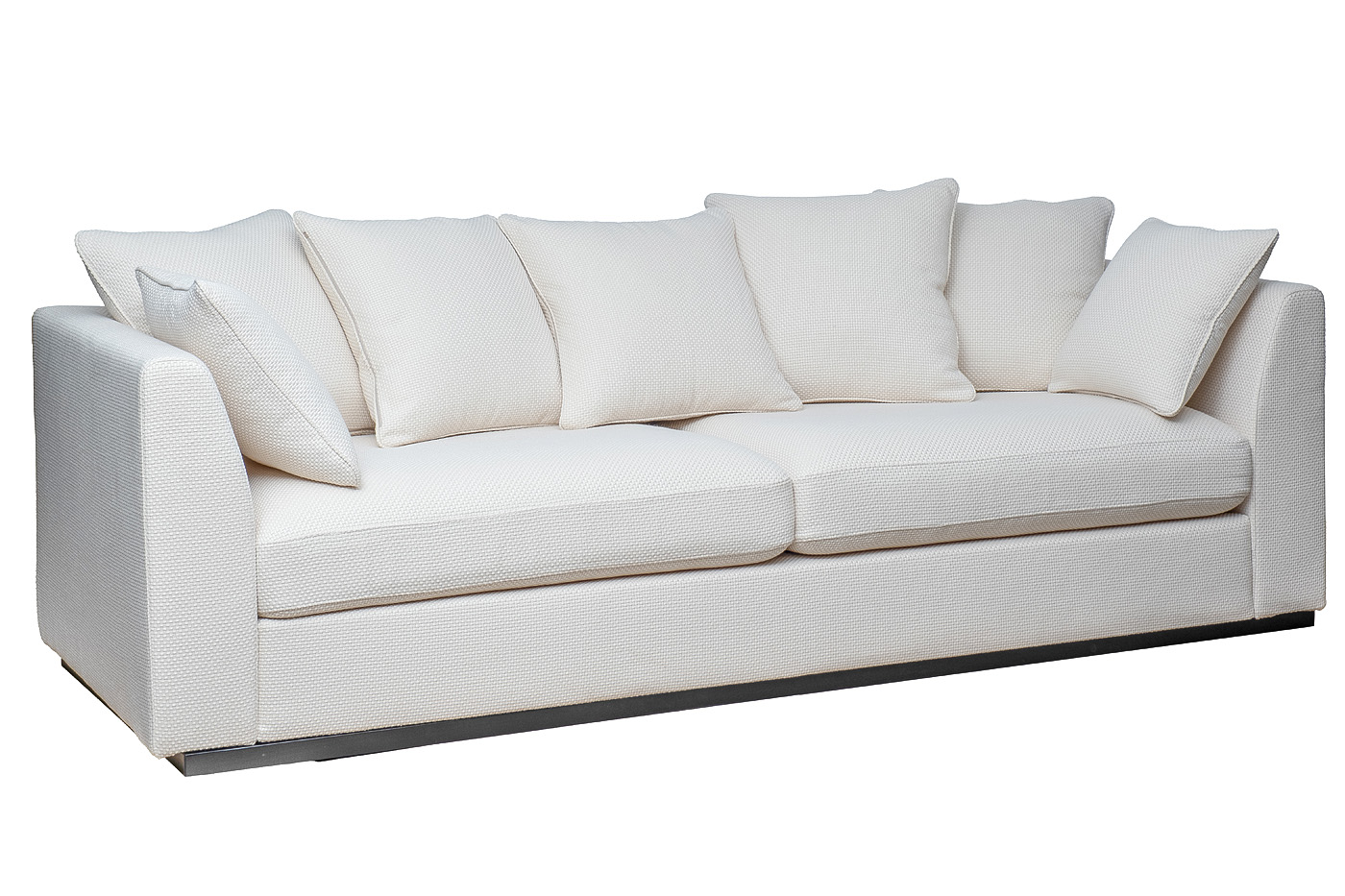 Диван Роберто(Roberto) трехместный рогожка кремовый 2