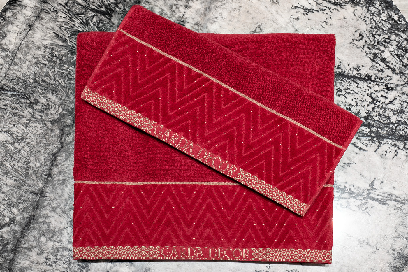 Полотенце «Орсетто» 50*90 бордовое 4