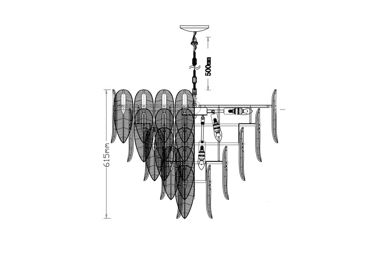 Люстра подвесная «Лепестки» 3