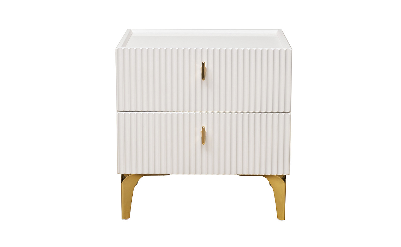 Тумбочка прикроватная Дориа(Doria) белая 1