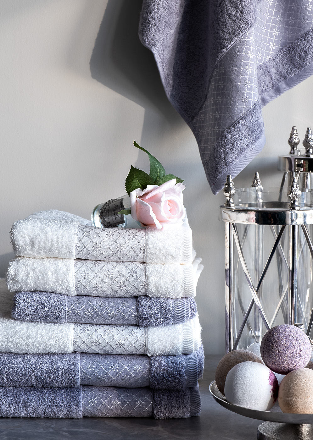 Полотенце «Венера» махровое 50*90 серое 7