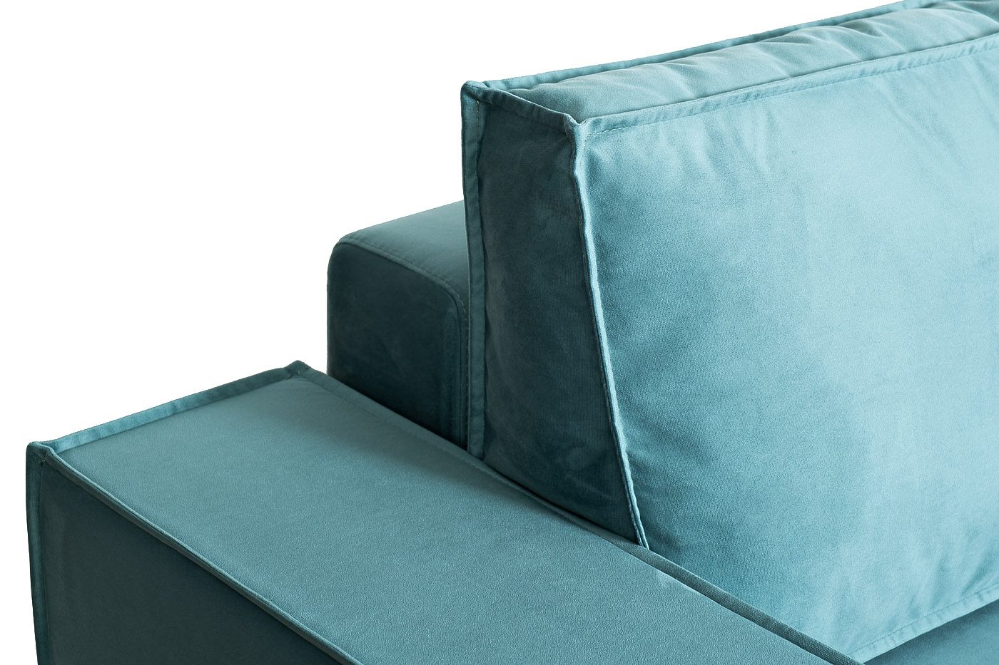 Диван Бергамо(Bergamo) трехместный с канапе правый раскладной бирюзовый 5