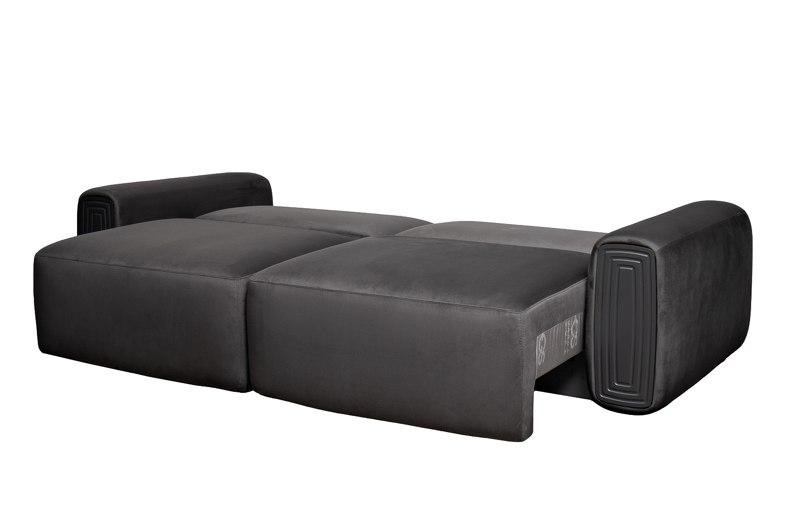 Диван Turin трехместный раскладной велюровый темно-серый 3