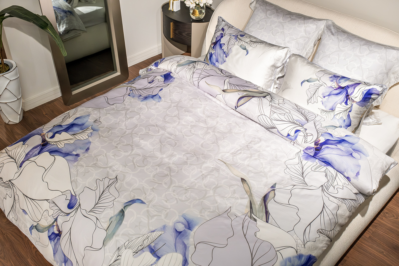 Простыня на резинке тенсель 160х200х30см белая 2