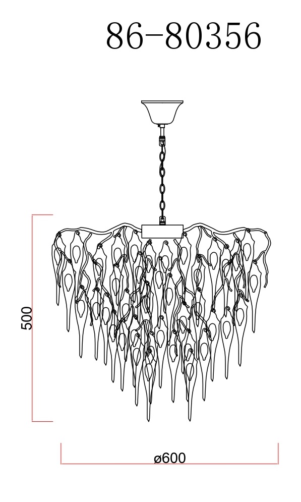 Люстра Карамель (Caramella) подвесная золото 3