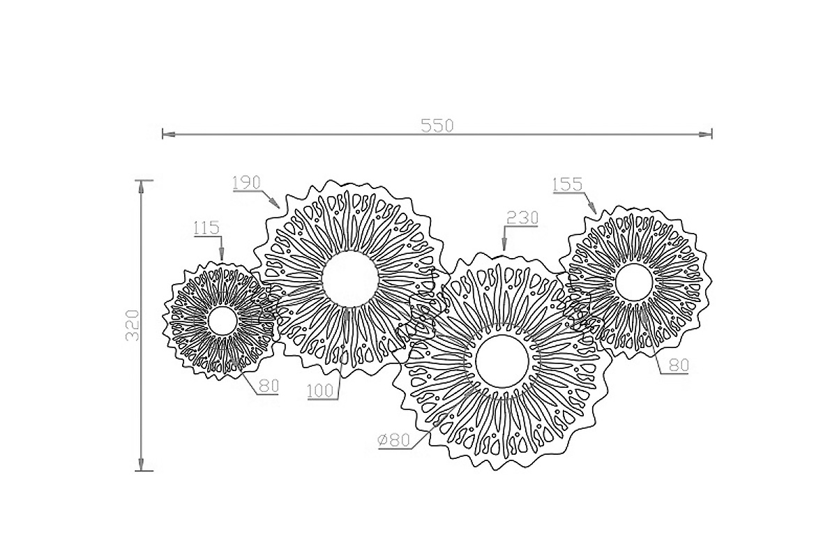Бра LED металлическое золотое 2