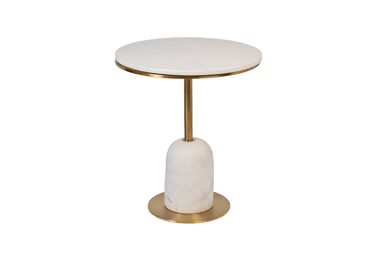 Столик журнальный мраморный белый 1
