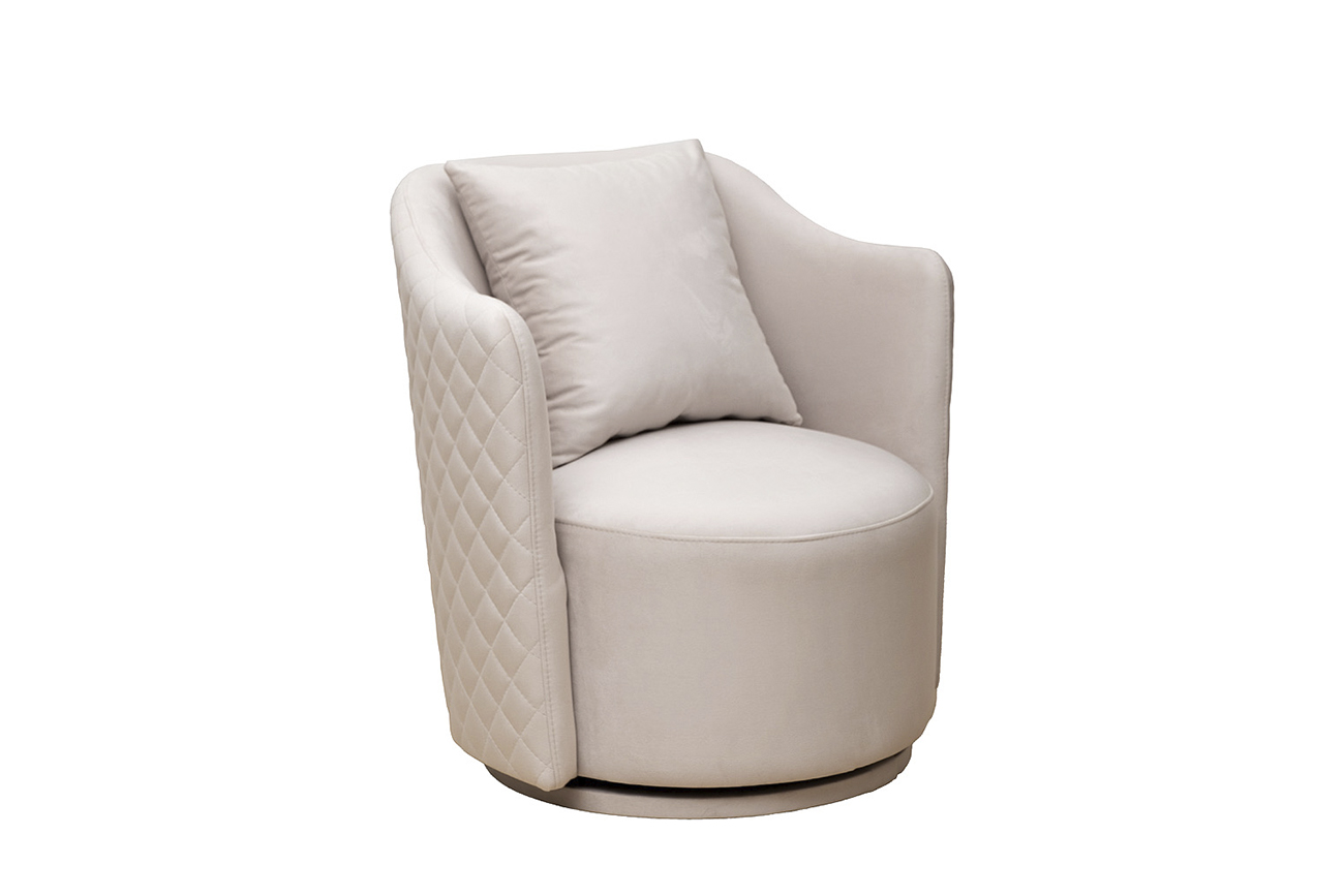 Кресло Верона Бейсик(Verona Basic) вращающееся велюровое бежевое 2