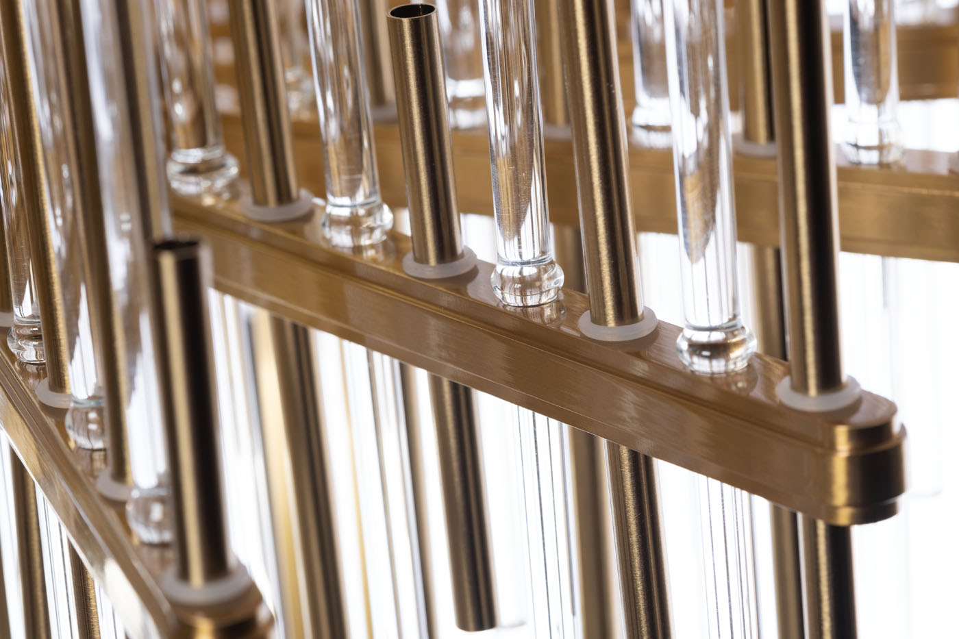 Люстра латунь/стекло прозрачное 2