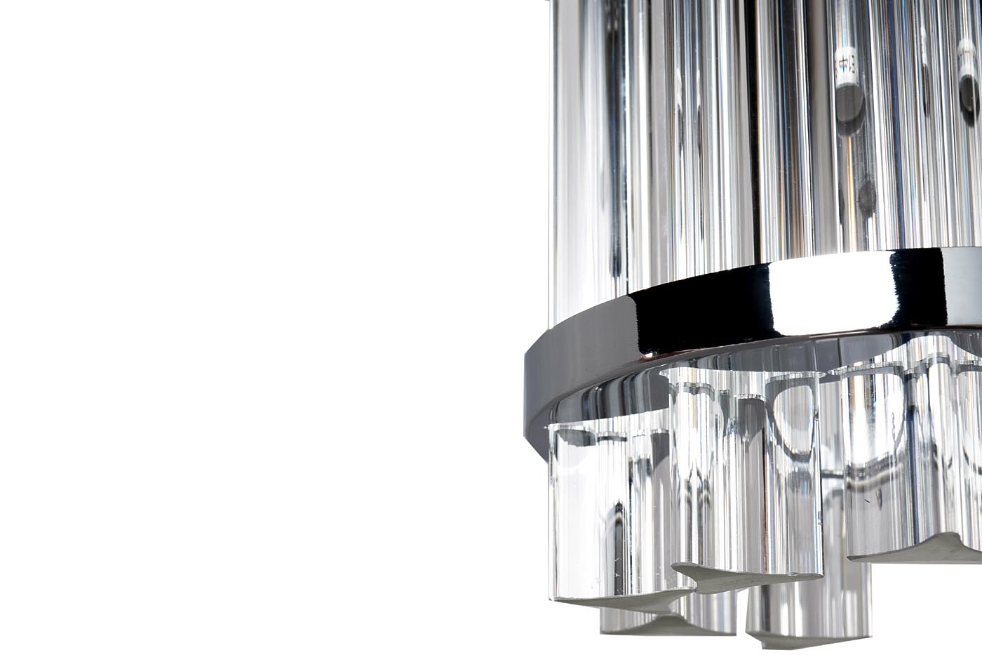 Бра стеклянное (хром) 3