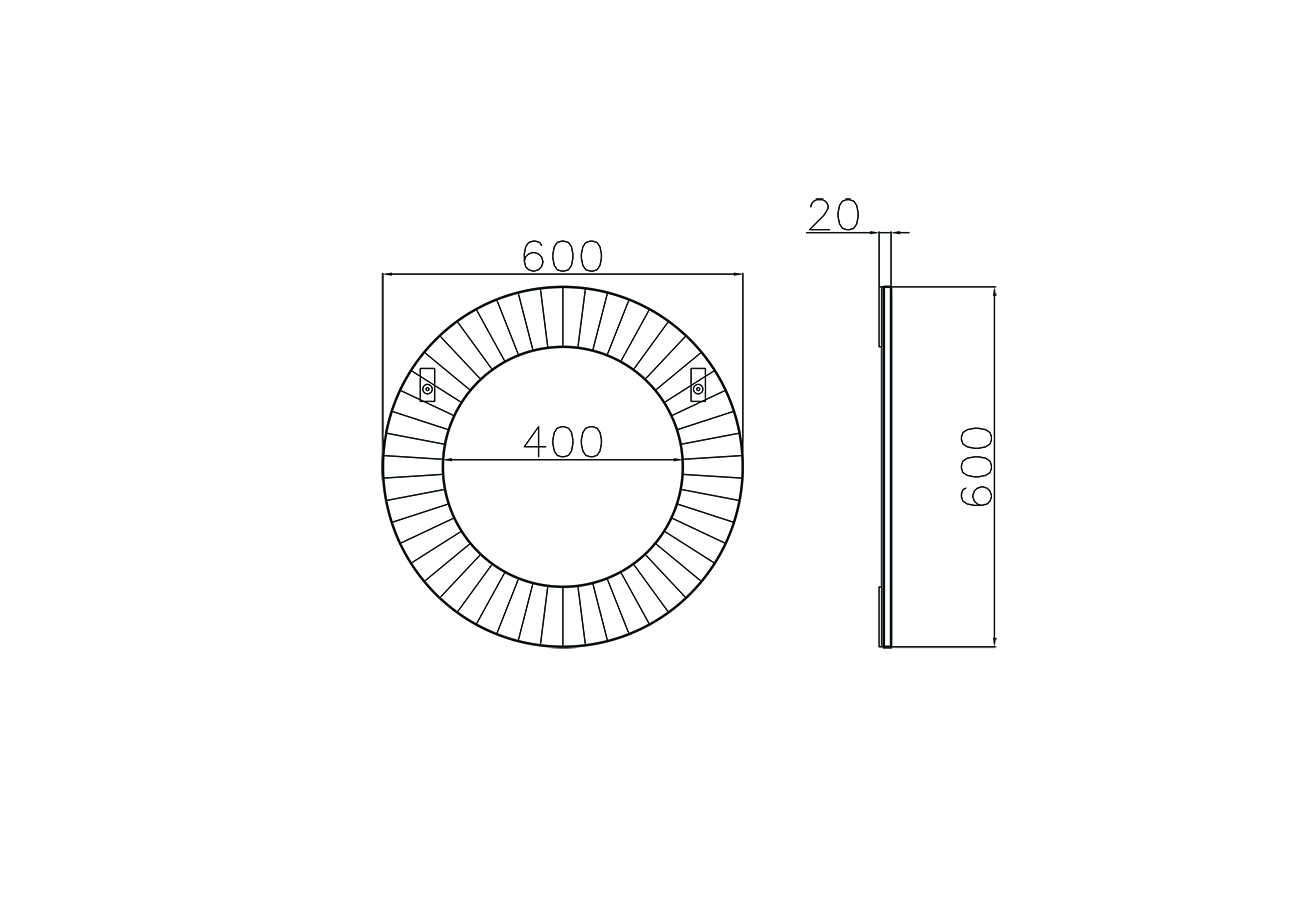 Зеркало круглое декоративное 2