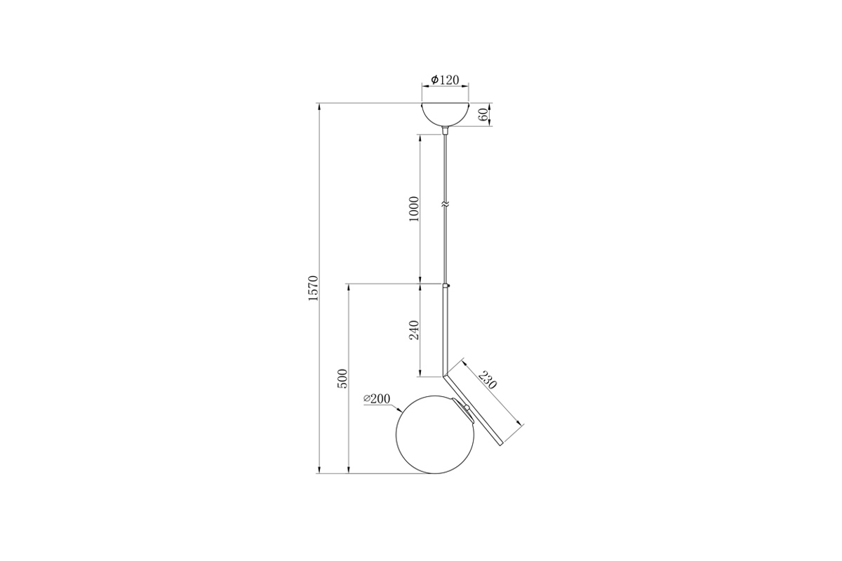 Светильник потолочный «Шар» 3