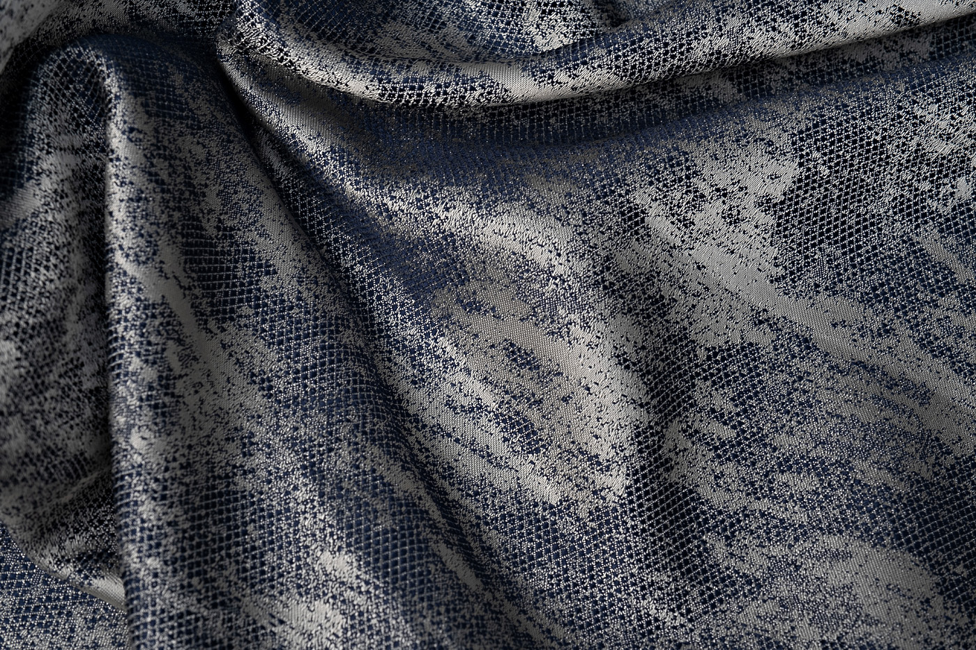 Ткань портьерная Хьюстон (HOUSTON)100 синяя 4