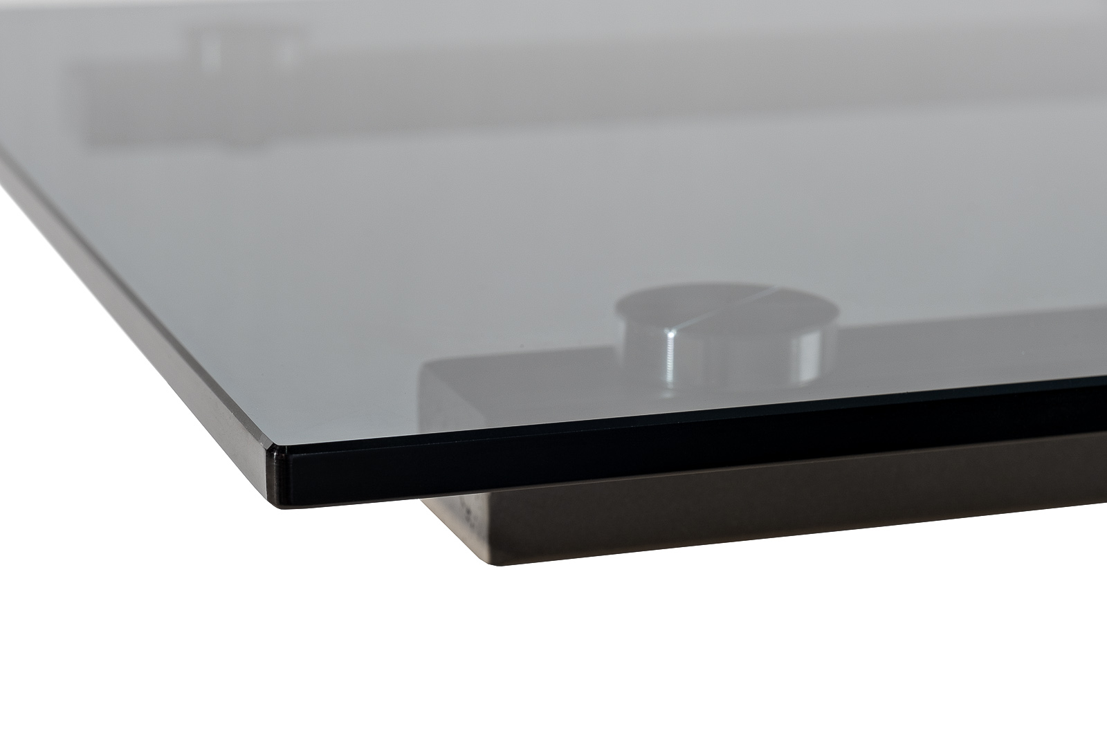 Столик журнальный приставной черное стекло 4