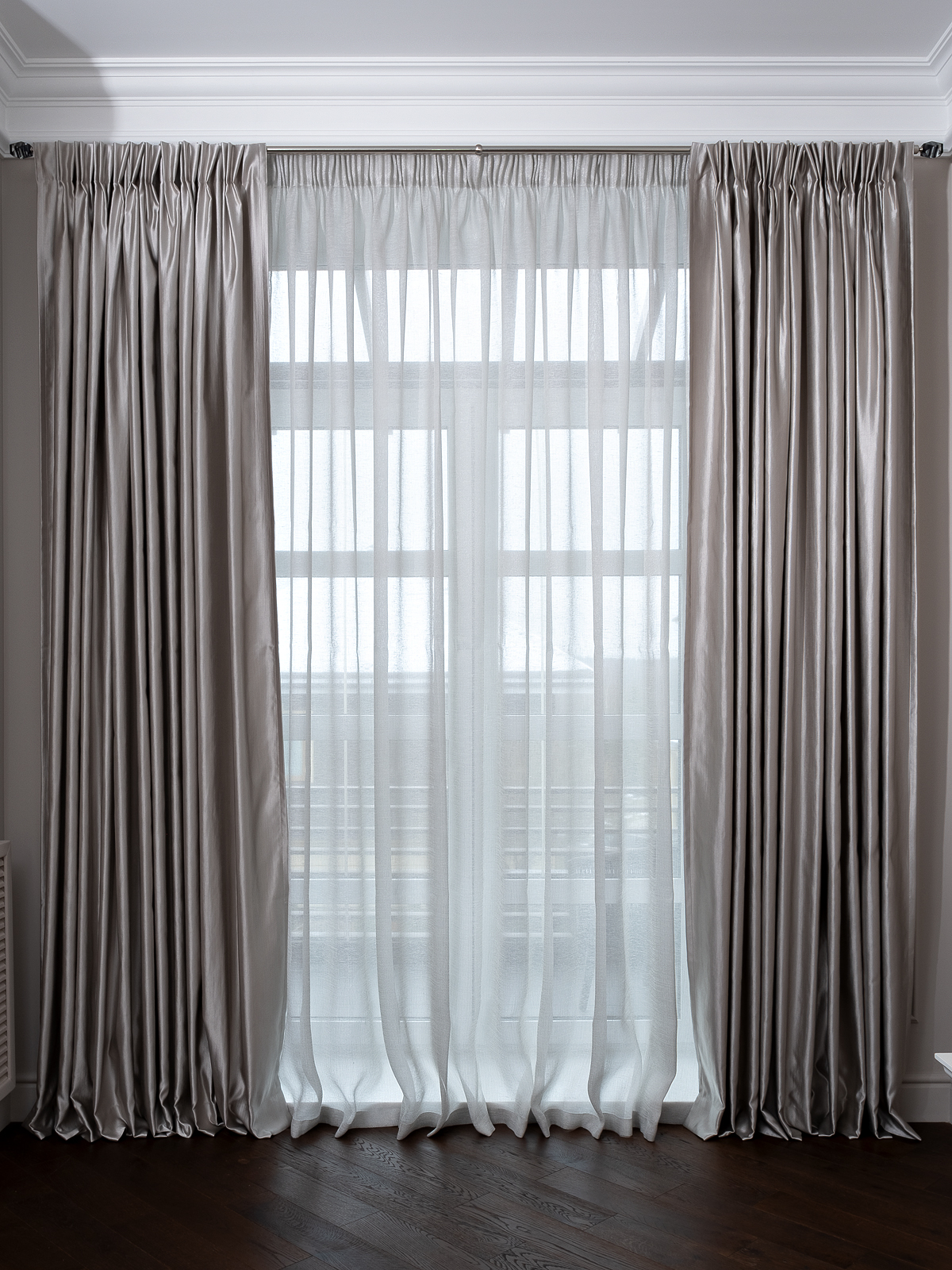 Портьера Эйфория (Euphoria) 275х260см серая 1