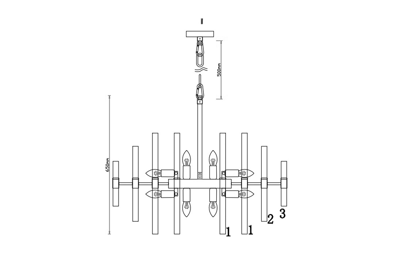 Люстра Serena прозрачное стекло/золото 2