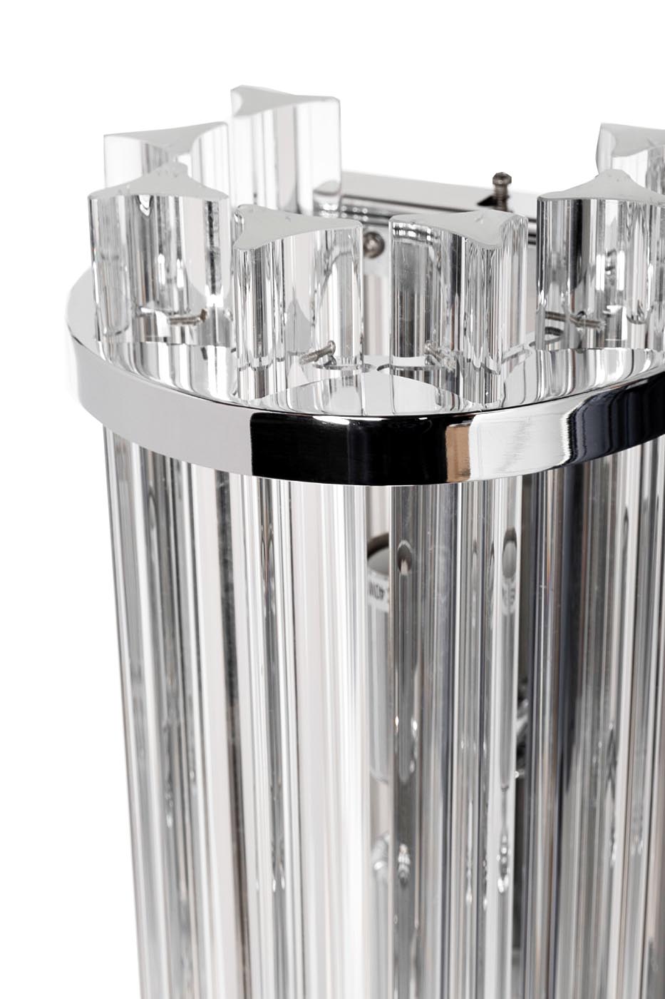 Бра стеклянное (хром) 2