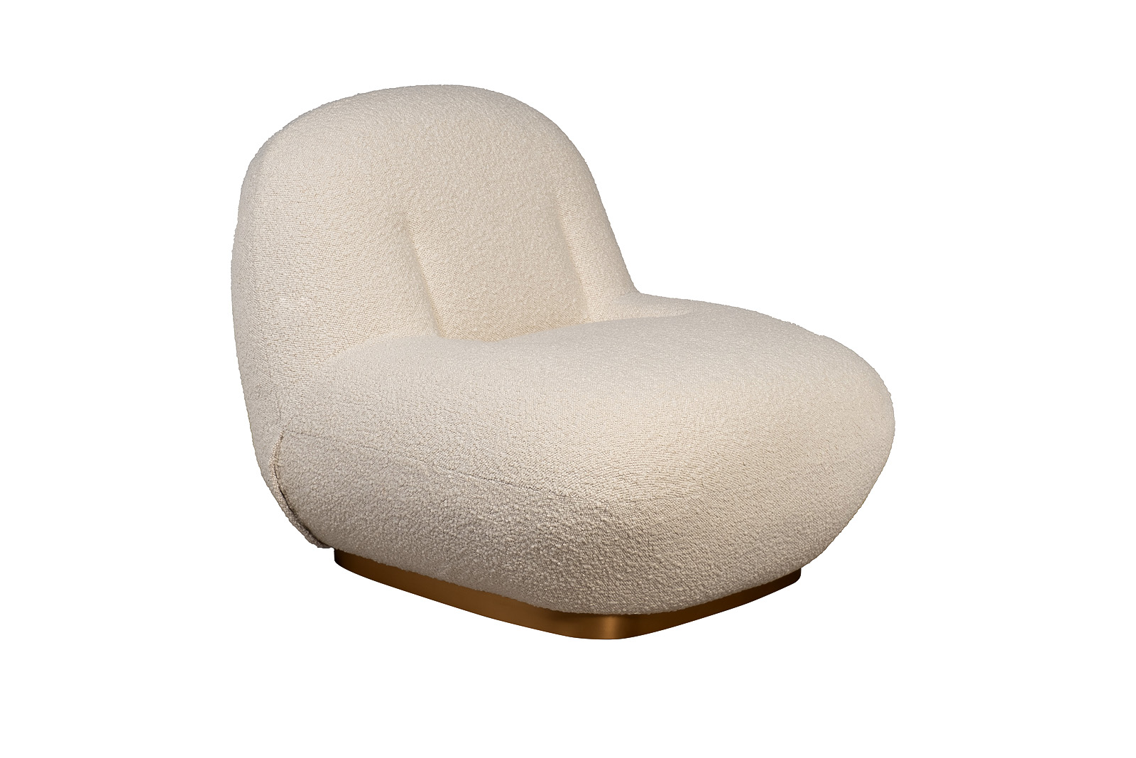 Кресло без подлокотников букле бежевое 2