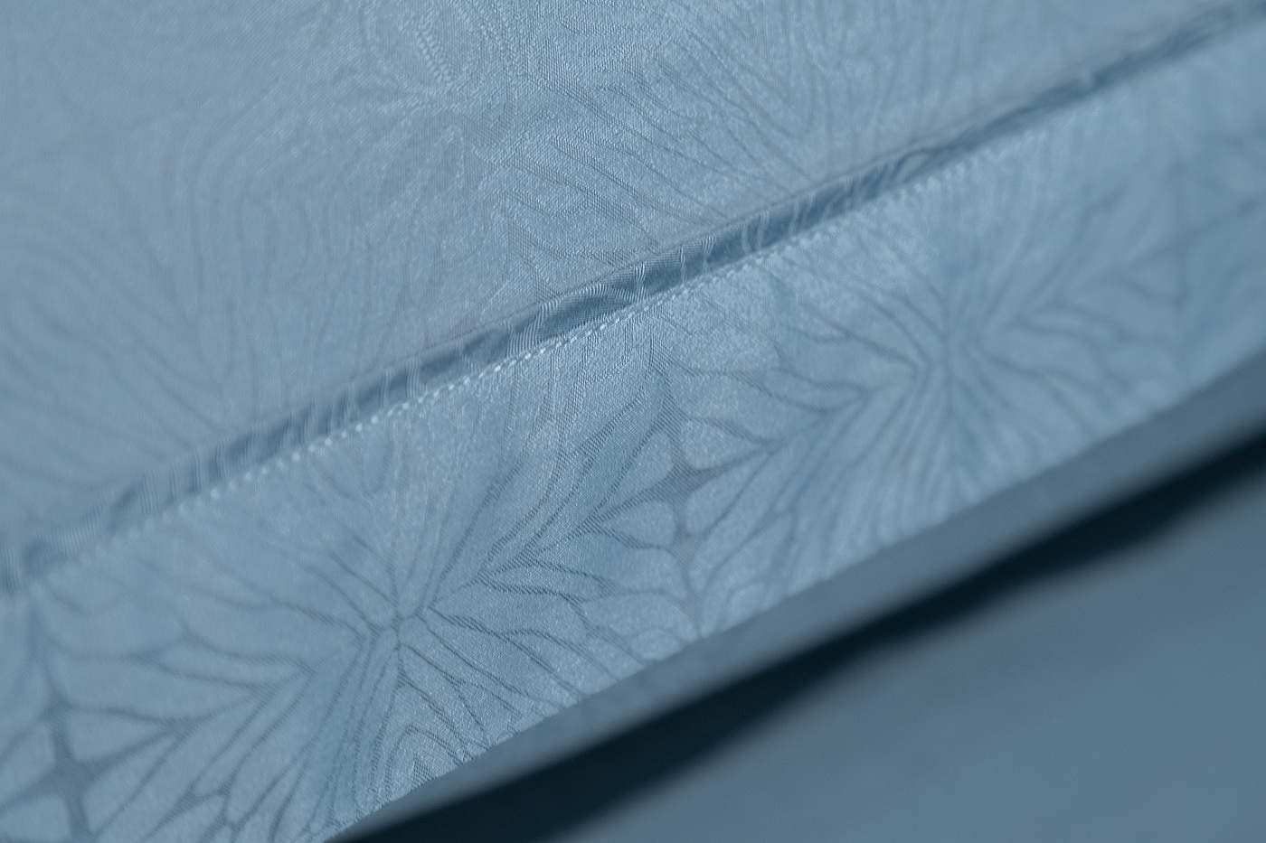 Комплект постельного белья «Муар» полуторный 145х210см бамбук сине-зеленый 7