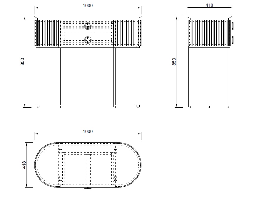 Консоль Luchiano с мраморной столешницей 5