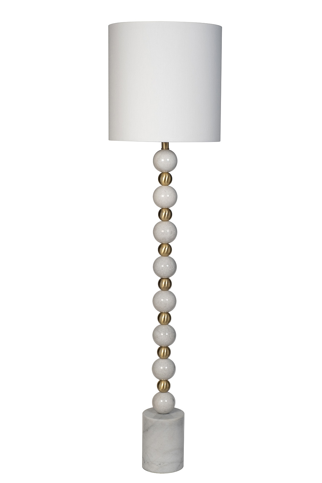 Торшер мраморный с белым абажуром 1