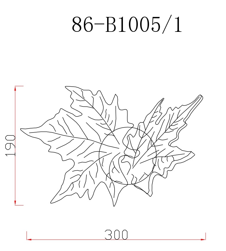 Бра «Листья» золотое 2