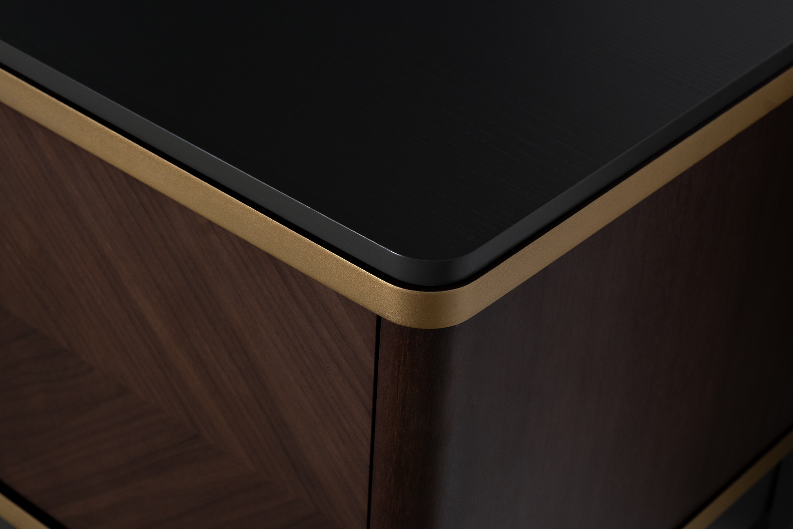 Консоль с 2-мя ящиками темный шпон 6