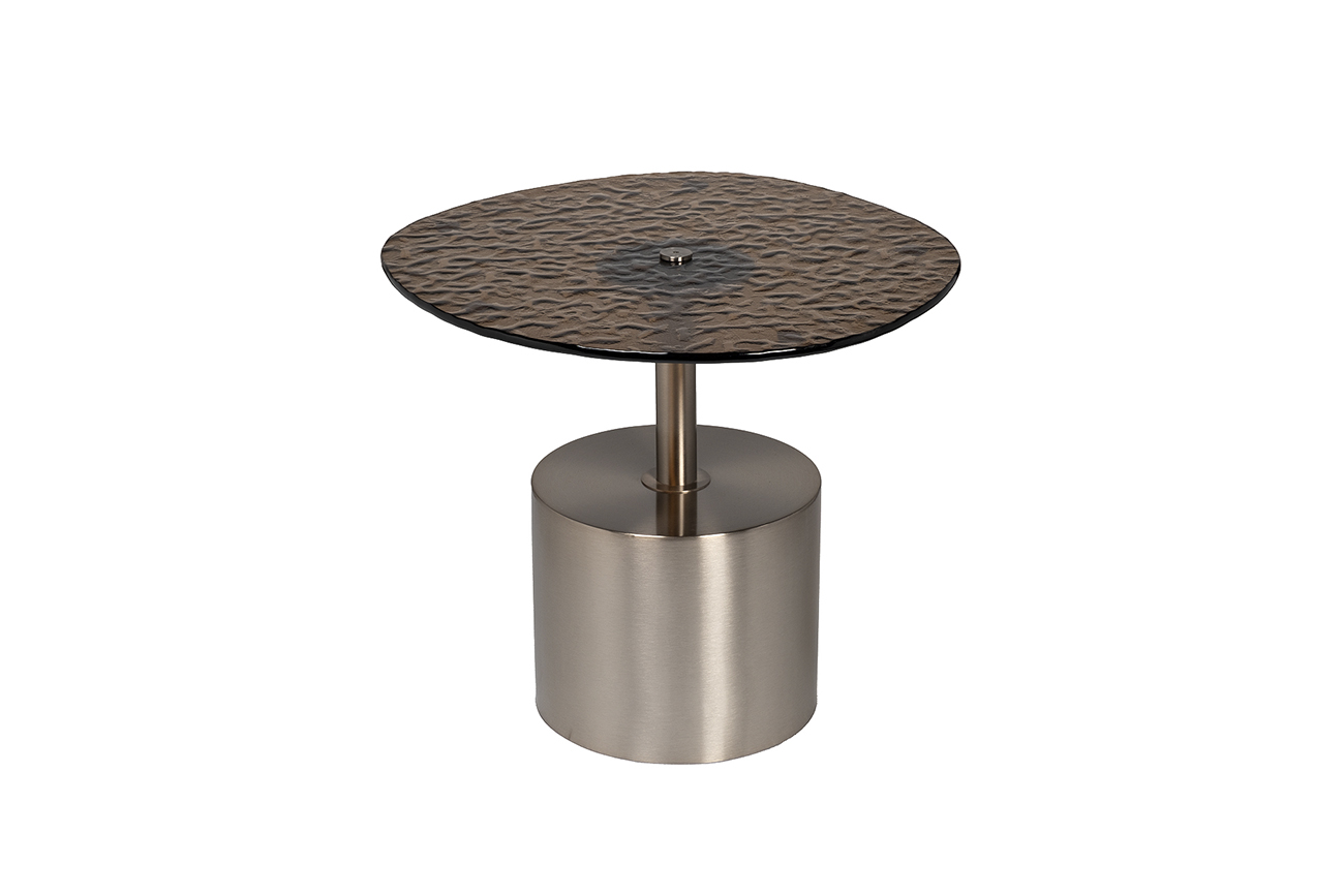 Столик журнальный с рельефным тонированным стеклом 1