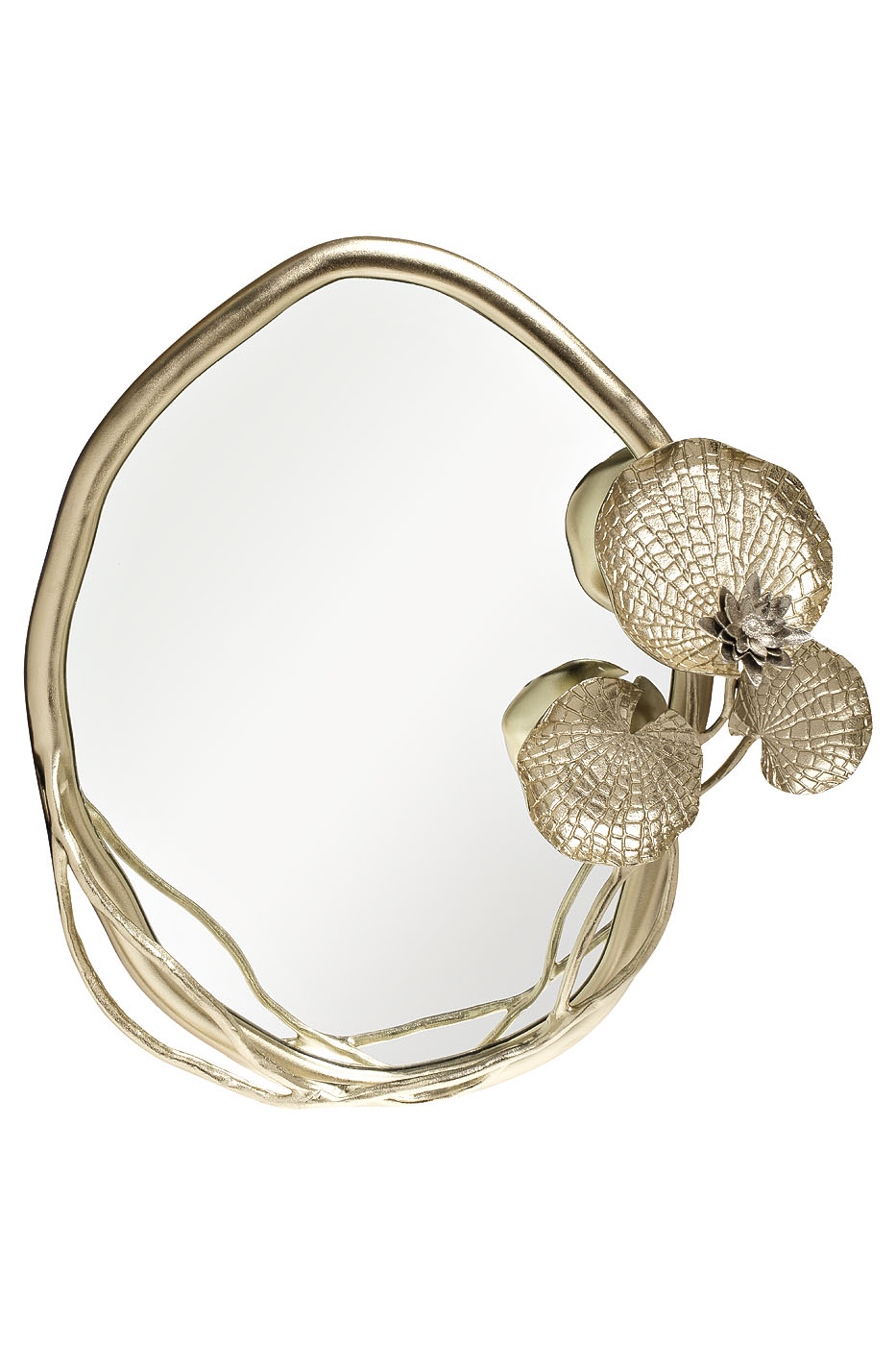 Зеркало декоративное «Флора» в золотой раме 1