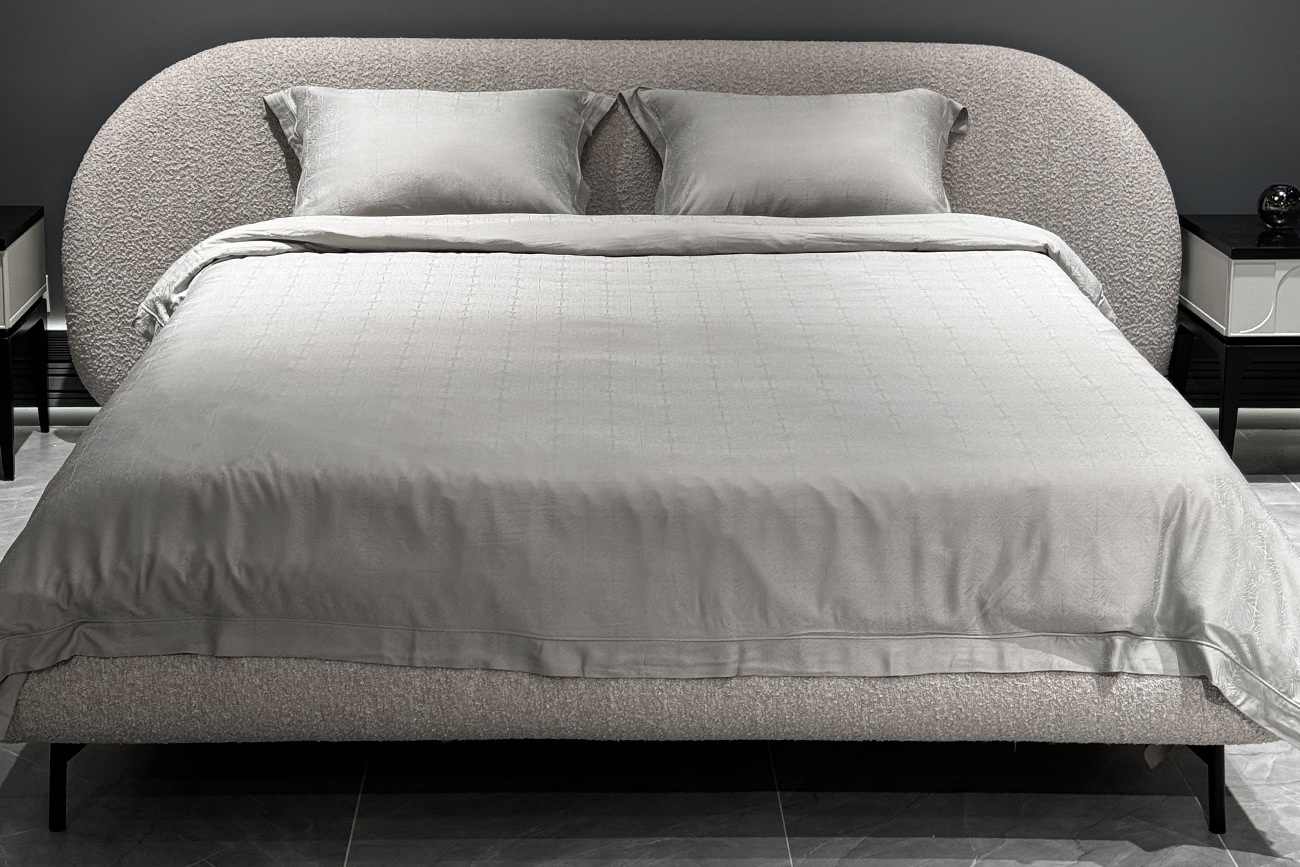 Кровать Сицилия(Sicilia) двуспальная букле бежевая 6