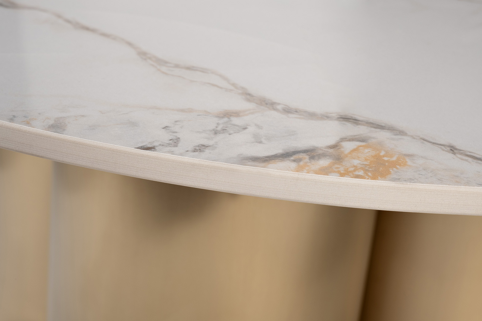 Стол журнальный круглый керамогранит белый 6